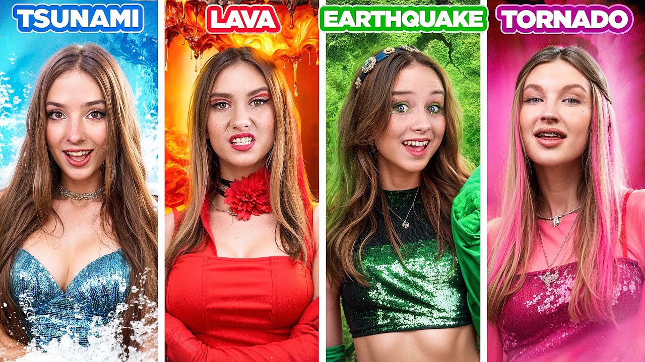 Tornado, Lava, Tsunami, Earthquake Girl! Who Ruins The World?