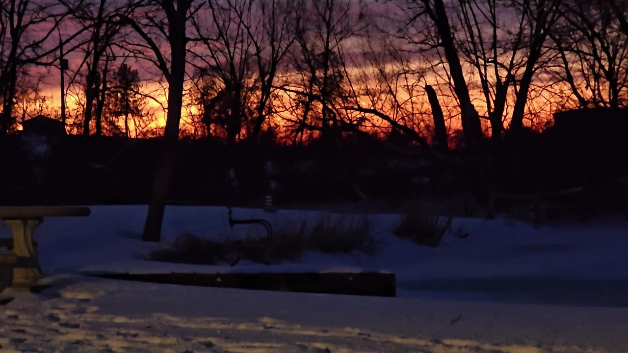 Snowy Sunset Serenade | RELAXING MUSIC | NO ADS