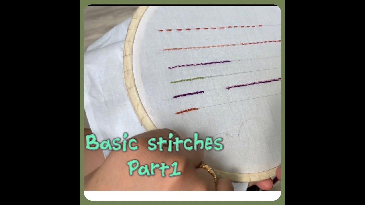 Basic Stitches Part1||Malayalam||#Backstitch#whipped back #stem stitch #split stitch#for beginners
