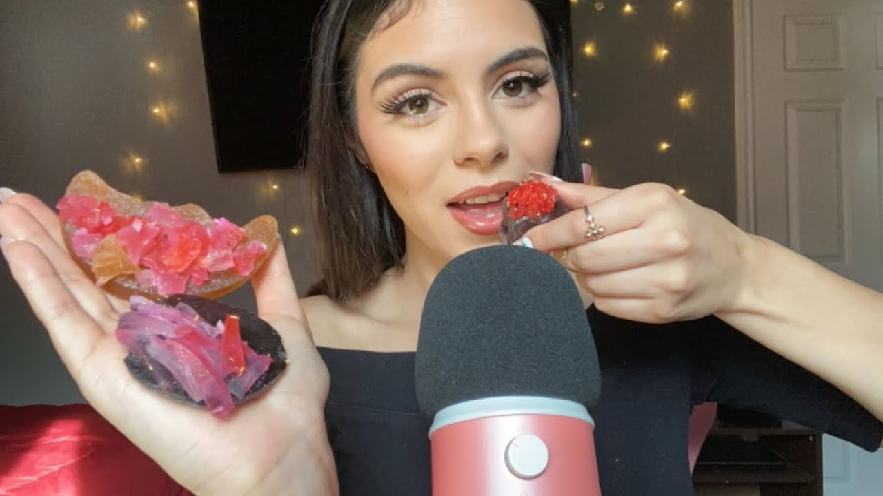 Trying Edible sugar crystals again🍭🔮( Super tingly and relaxing crunchy sounds)