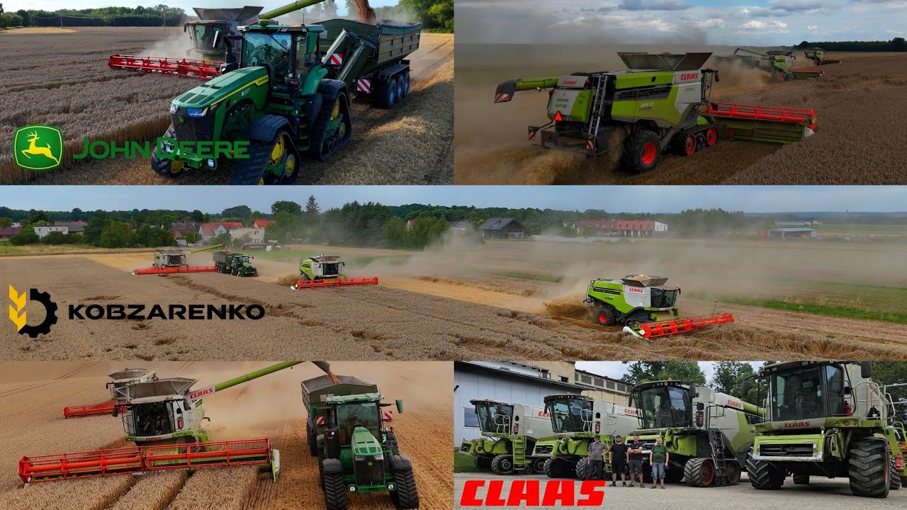 Wielkie żniwa pszenicy | 4x #lexion #johndeere 8RX | #kobzarenko 40m³ 🇵🇱