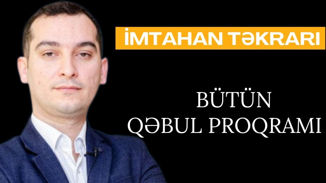 İmtahan təkrarı - canlı yayımda bütün material test və suallarla