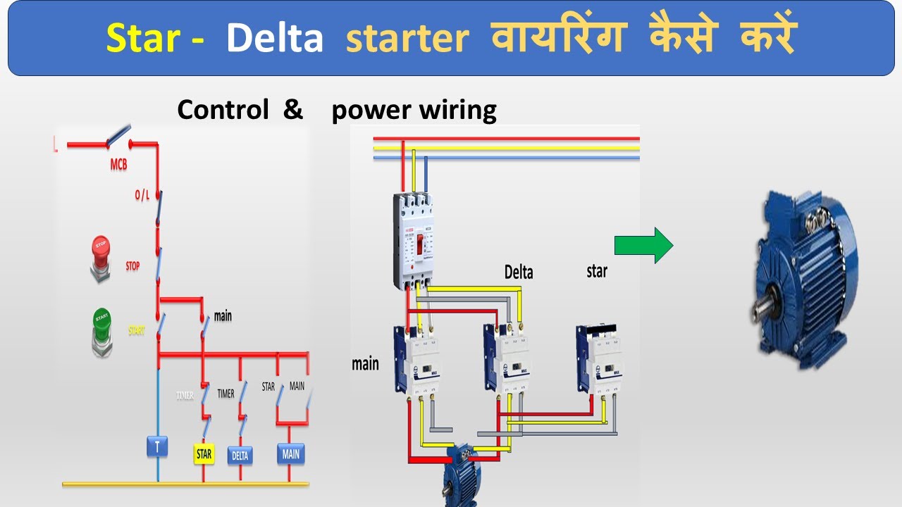 Star Delta starter / control wiring/ power wiring