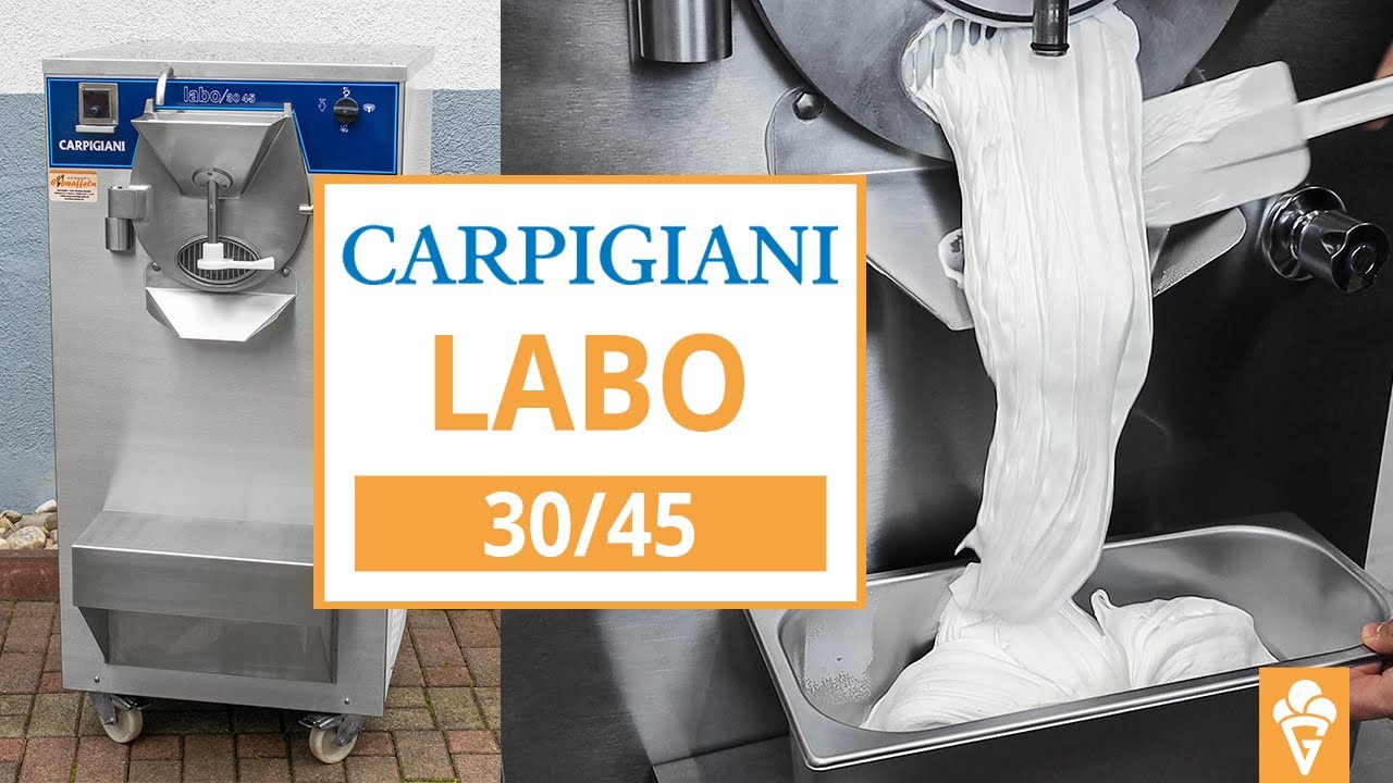 Profi Eismaschine Carpigiani LABO 30/45 Probelauf Eisherstellung