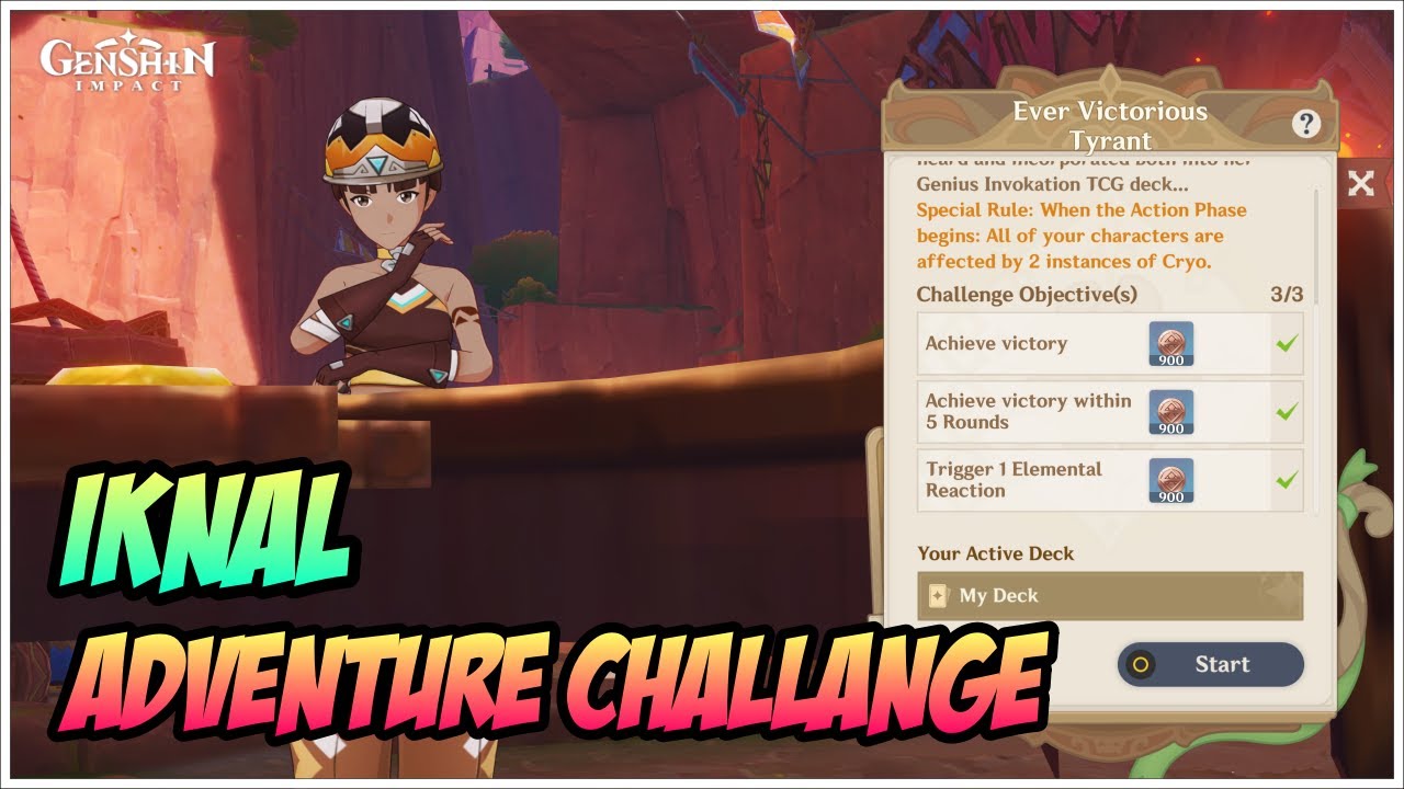 How to Beat Iknal (Adventure Challenge) at TCG - Genshin Impact