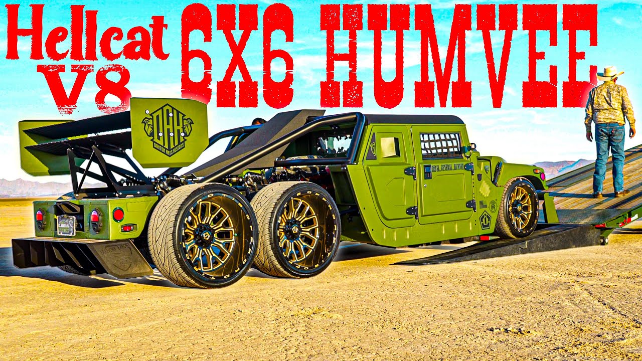 Мы выехали на Hellcat Hummer 6x6 после SEMA Las Vegas — стенд Gas Monkey Garage SEMA