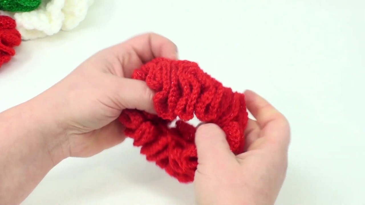 Elastic pentru prins parul, crosetat, tutorial incepatori. #scrunchie