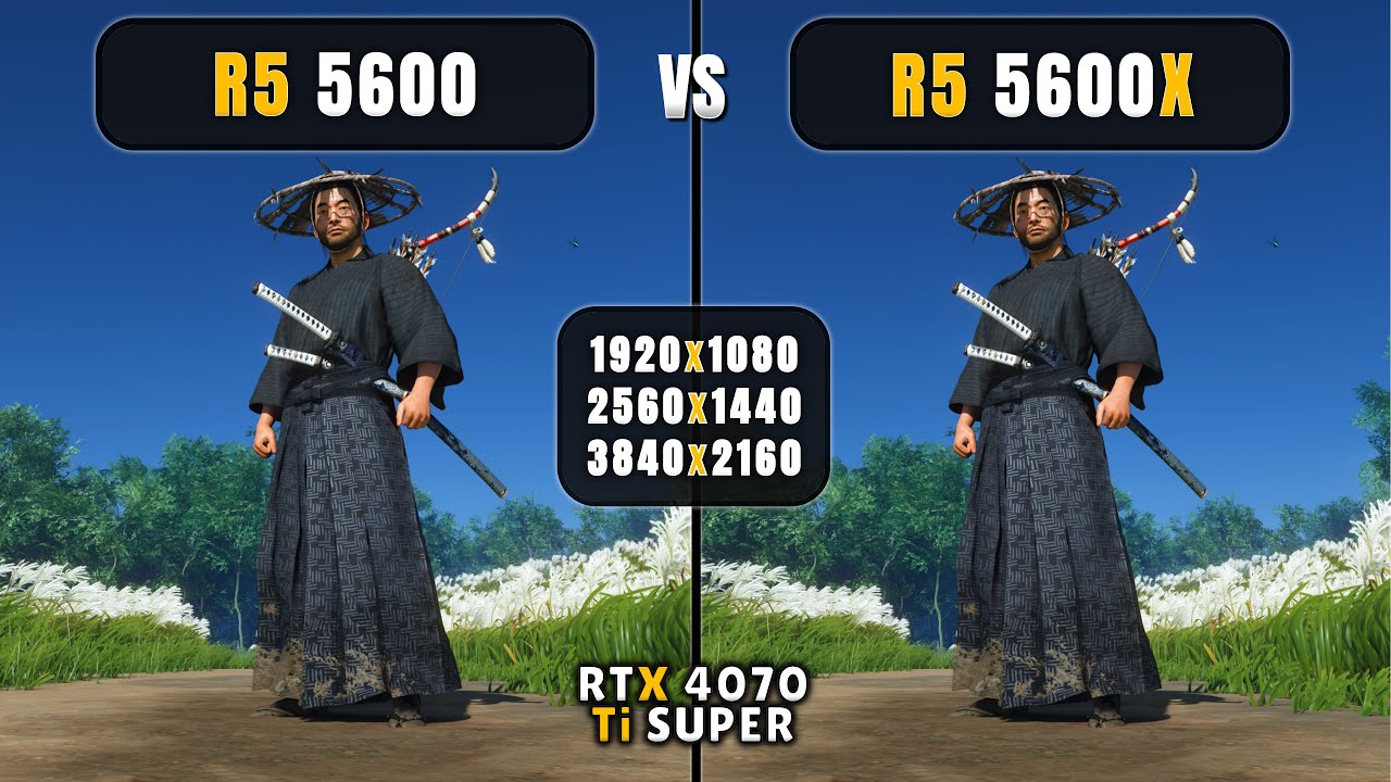 AMD Ryzen 5 5600 vs Ryzen 5 5600x - 1080p, 1440p, 4K | 4070 Ti Super | Test in 10 Games