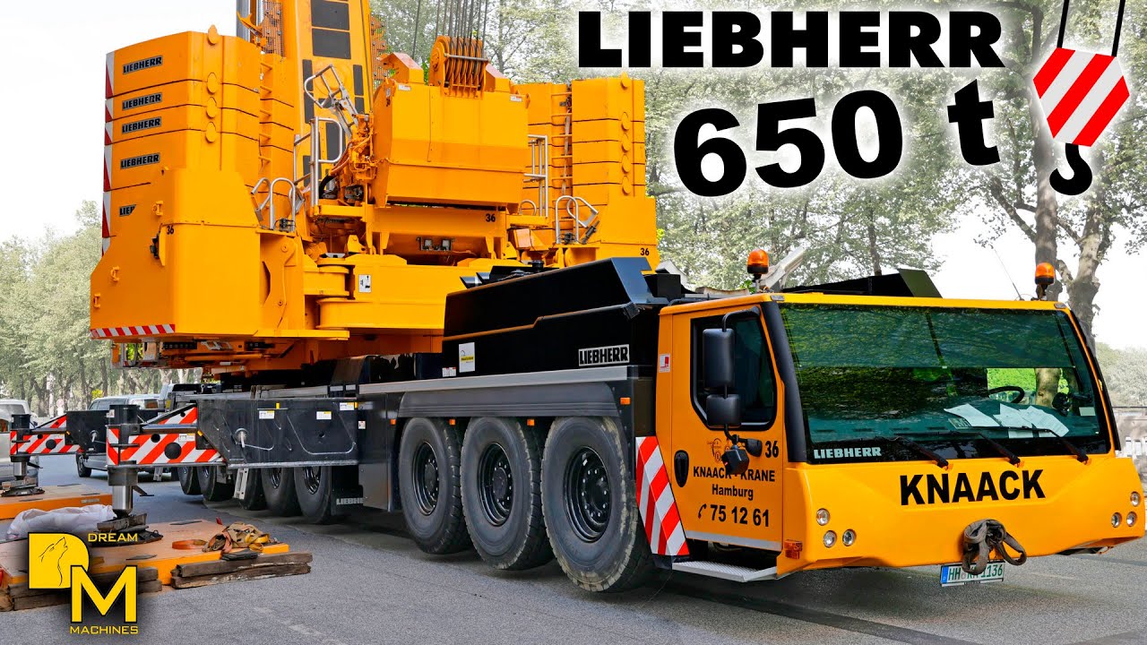 650 ton Heavy Crane video Liebherr 1650-8.1 set up with 50m Luffing Jib Downtown 🚧🏗️⚠️⚒️👷