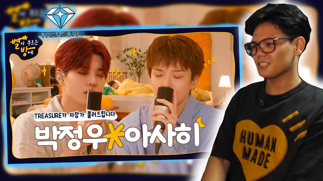 Lullaby by ASAHI & JEONGWOO, I could sleep right away💛 Sing and Sleep  TREASURE REACTION