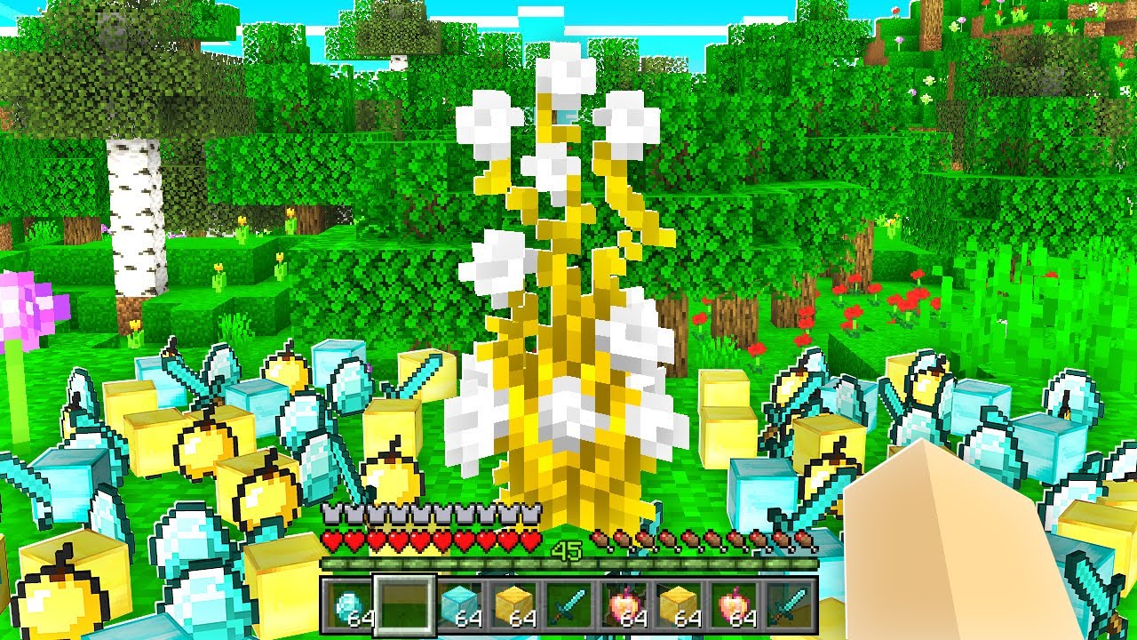 Minecraft But FLOWERS Drop ANYTHING!