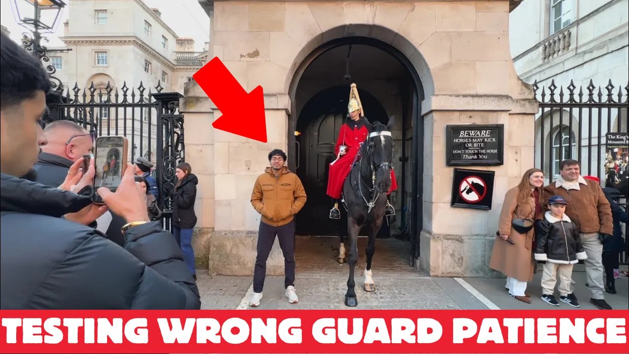Disrespectful Boys TEST King’s Guard by Standing Near Horse – See the Reaction!