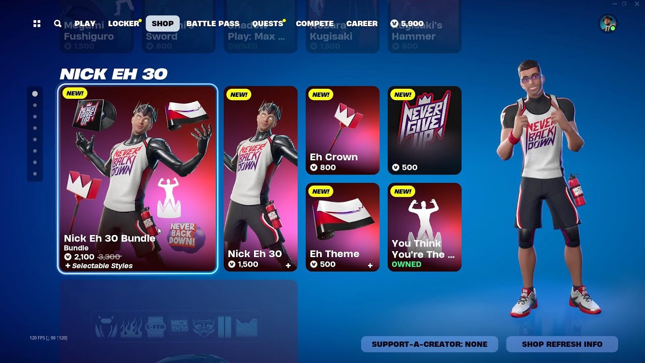 NickEh30 Icon Skin in the Fortnite Item Shop!