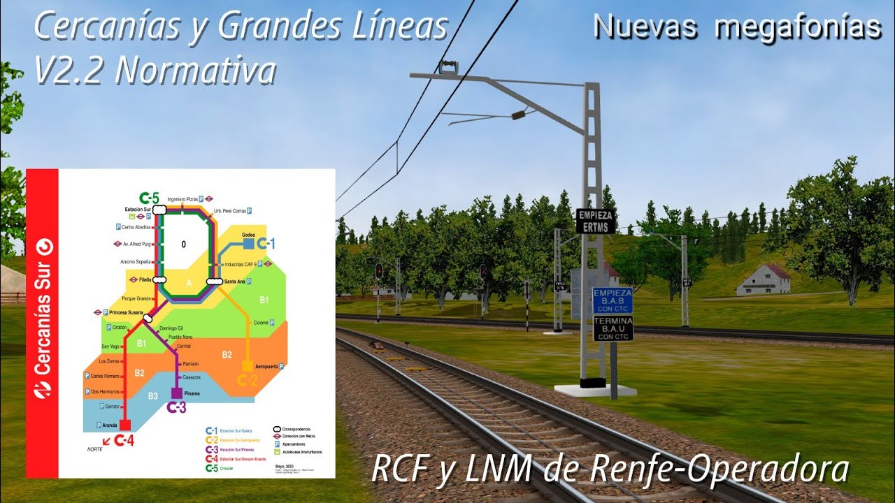 Mis megafonías actualizadas de Cercanías Sur de la ruta de CGL V2.2 | Open Rails