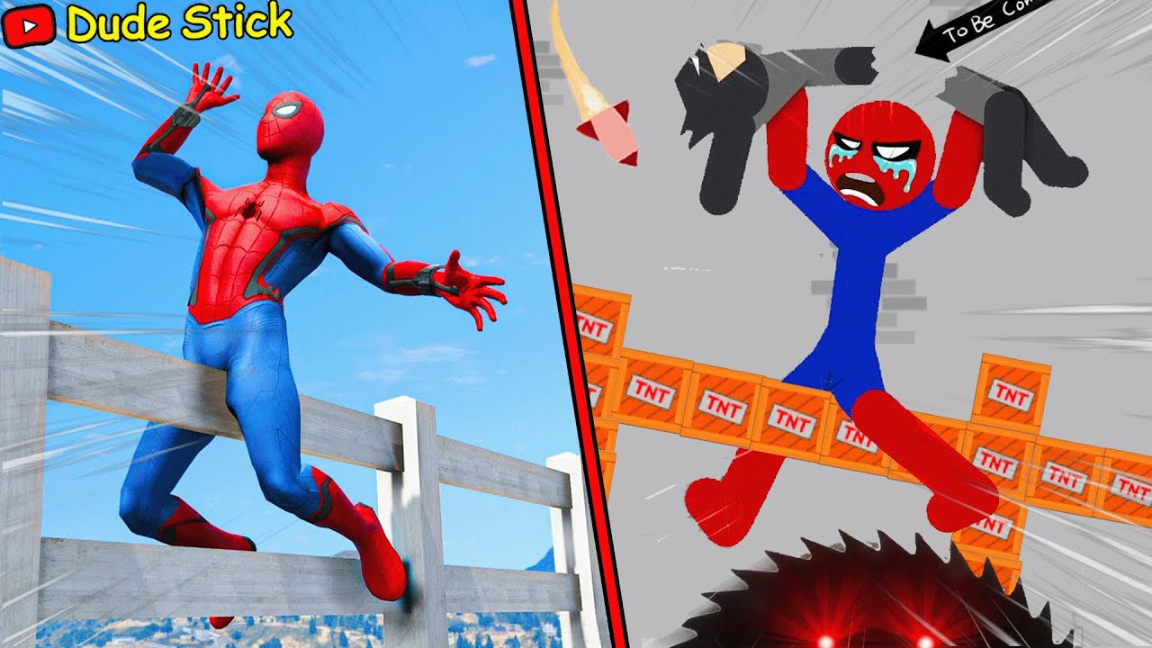 20 Min Best Falls I Stickman Dismounting funny moments