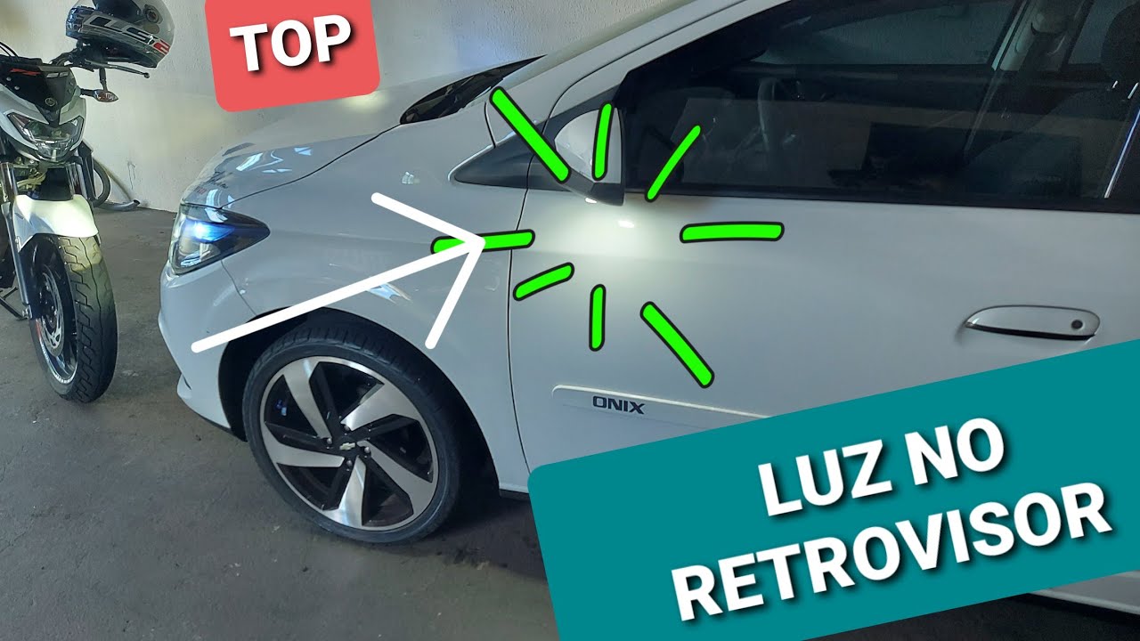 Instalação de Luz de cortesia no RETROVISOR DO ONIX ou Prisma
