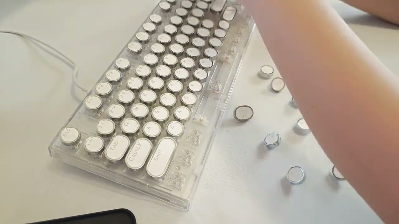 NEW KEYCAPS | Typewriter keycaps | ASMR | 10mins cute music