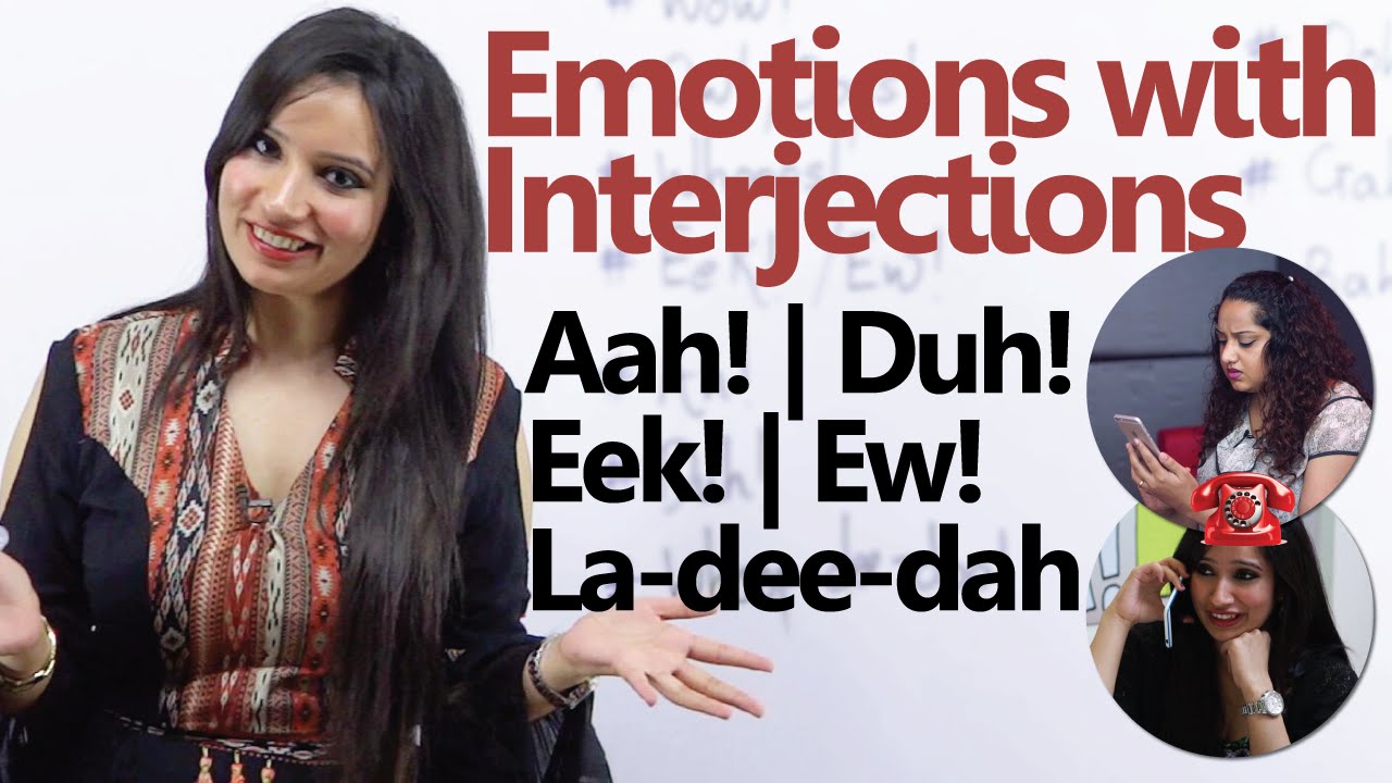 Learn to express Emotions through Interjections - Spoken English Lesson ( Telephone Conversation)