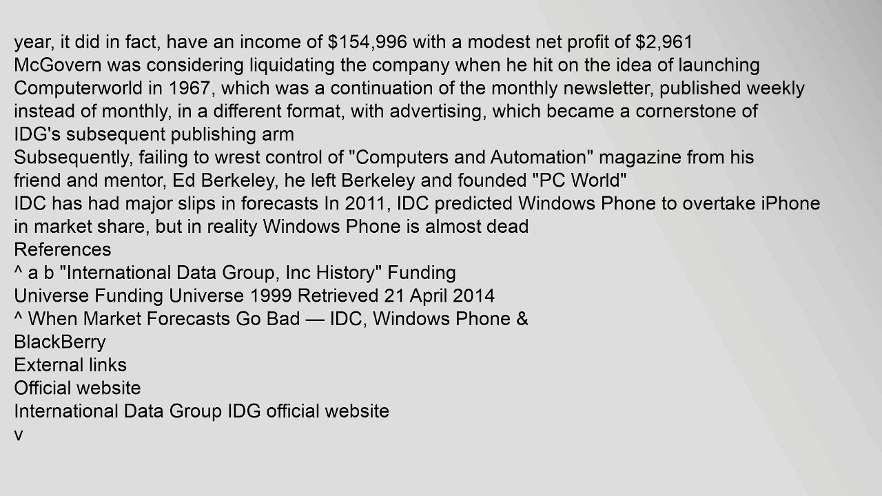 International Data Corporation