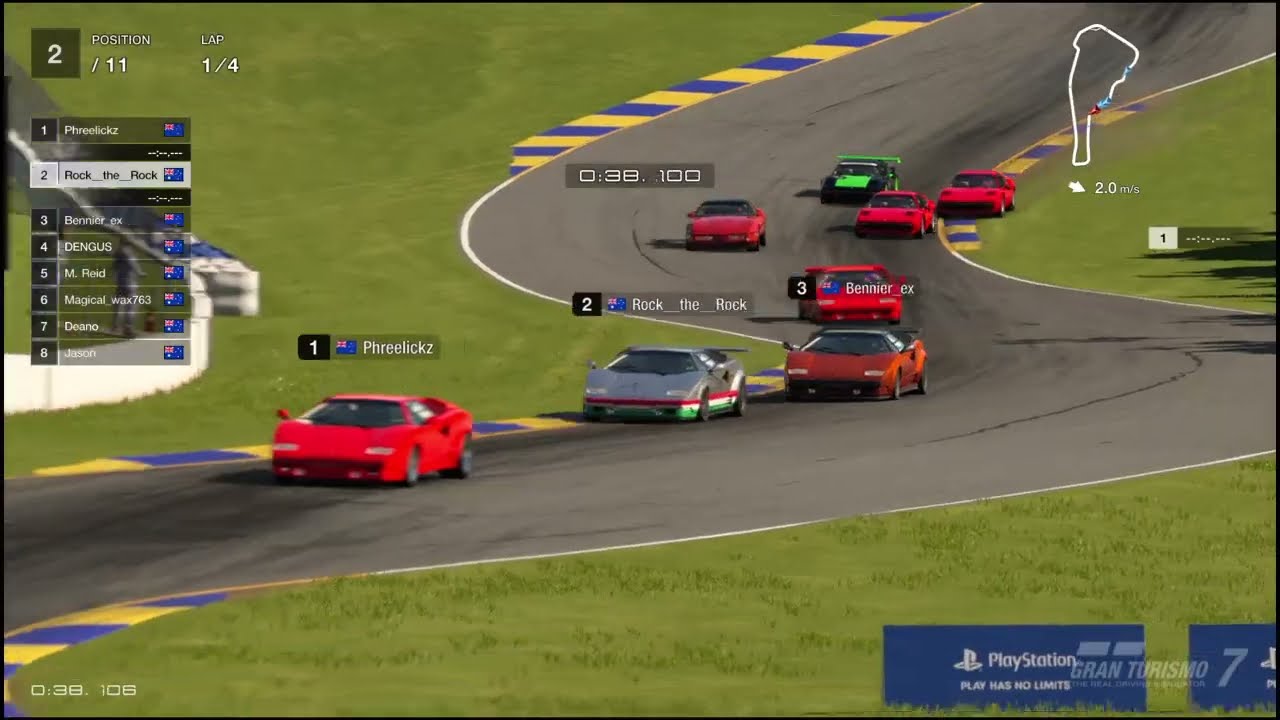 Thrash Lambo Countach's at Road Atlanta 16-3-23