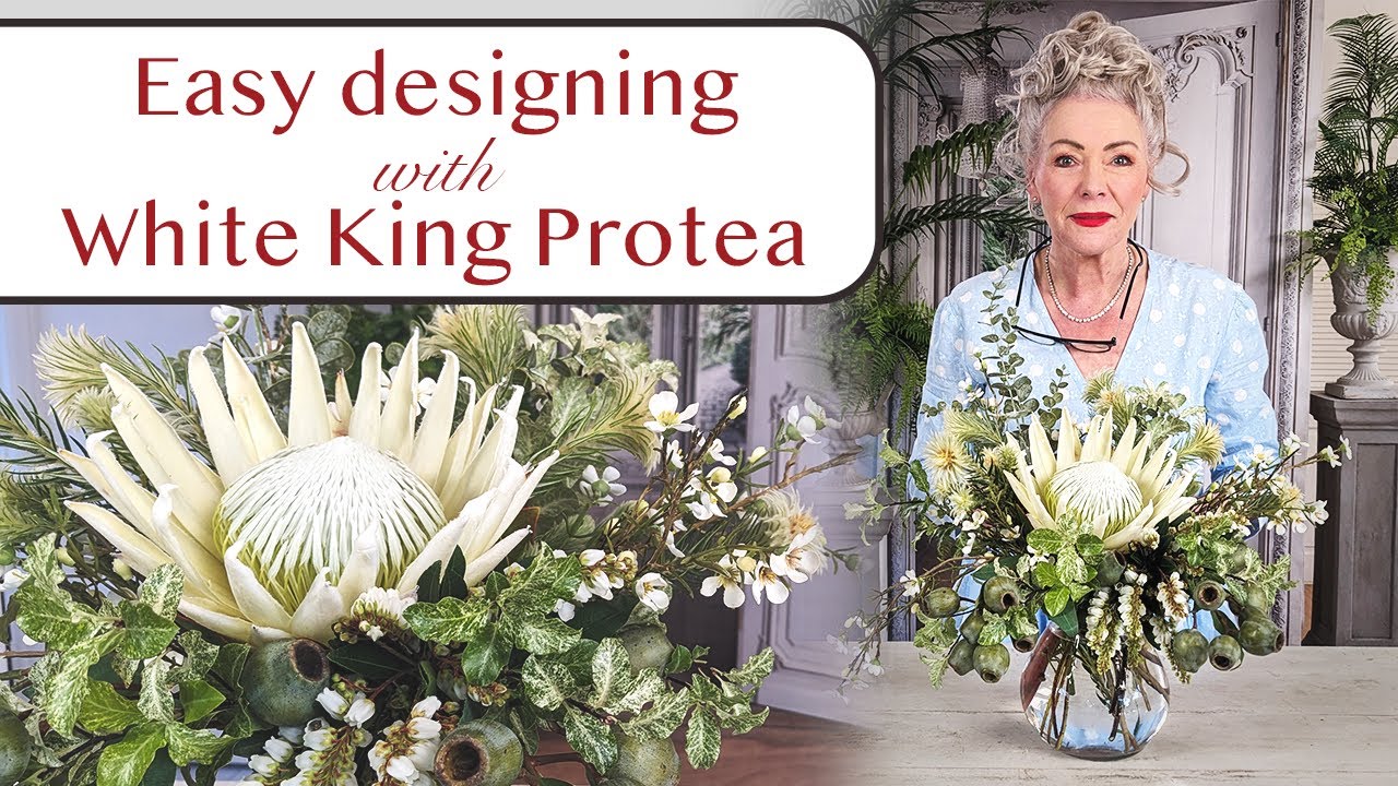 An EASY White King Protea Floristry Design