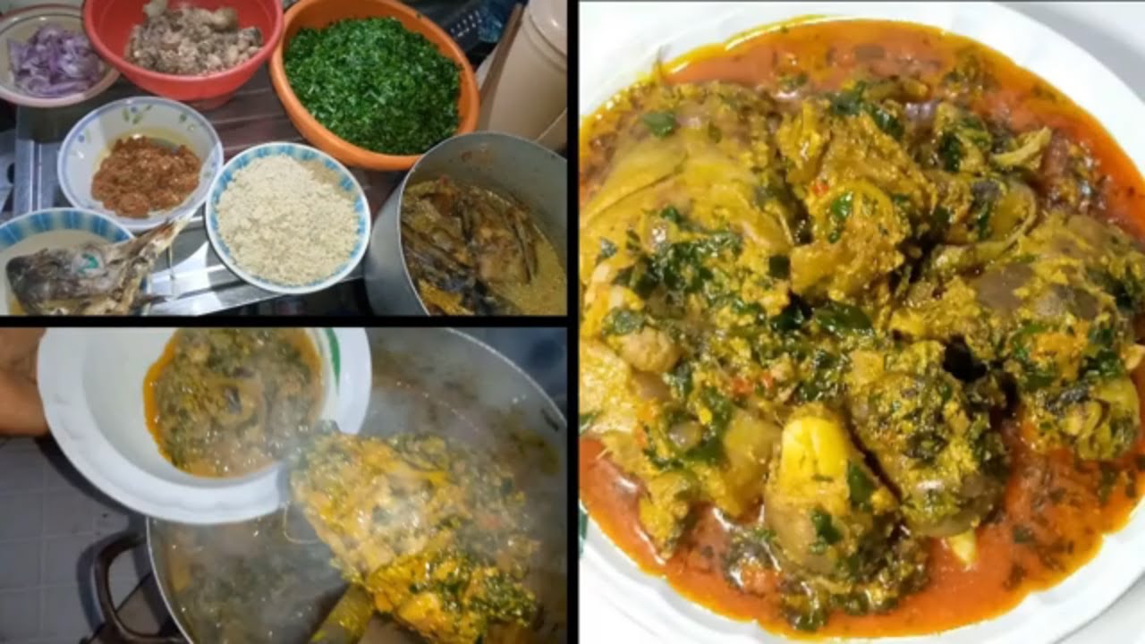 This Water leaf With Egusi Mixture  Gives You A Fantastic And Delicious Egusi Soup
