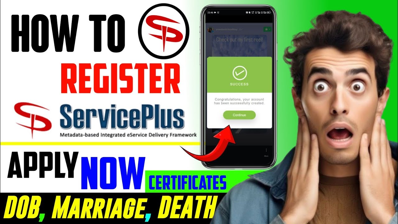 How to Register on Service Plus Portal | Apply for DOB, Marriage & Death Certificates Online #trend