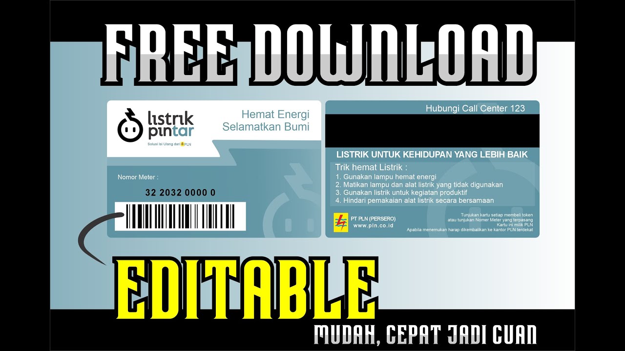 REDESAIN KARTU LISTRIK PINTAR | free download
