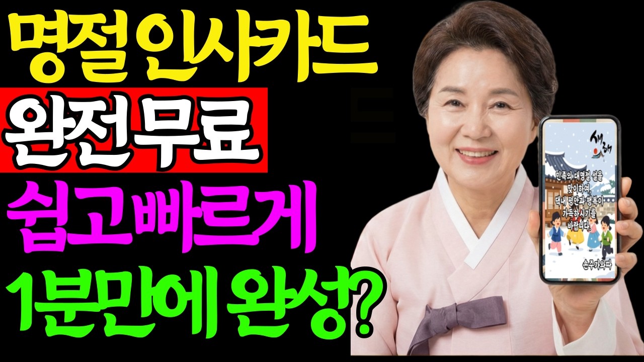 시니어도 1분이면 OK! 무료로 품격있는 명절 인사 카드 만들기