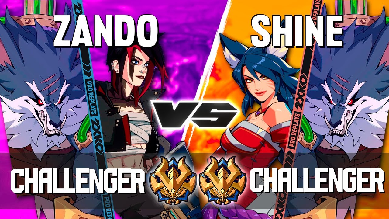 2XKO ▰ ZANDO (Vi-Warwick) vs SHINE (Ahri-Blitzcrank) ▰ 2XKO Pro level replays