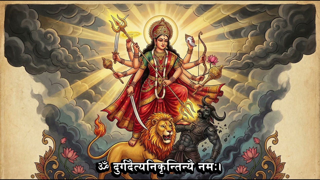 ॐ दुर्गदैत्यनिकृन्तिन्यै नमः। | Durga Maa Mantra | One Hour Powerful Chanting | Divine Shakti