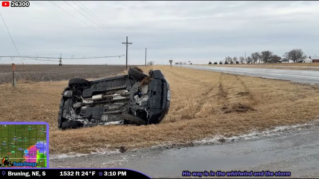 LIVE Storm Chaser - Snow/Sleet/Ice - Omaha to KC Corridor