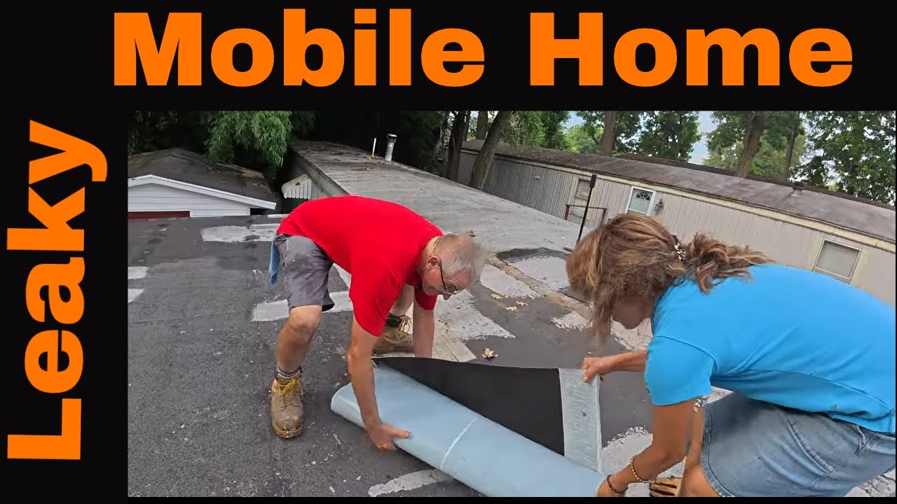 My wife an I helped a random person stopping leaks on his Mobile Home Roof - see the results