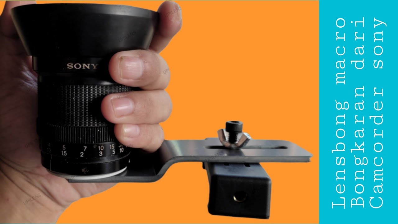 lensbong macro lensa macro bongkaran sony camcorder yang sudah rusak lensa DIY macro photography