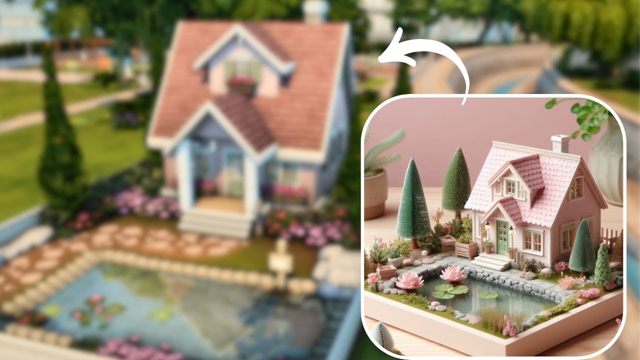 TENTEI FAZER UMA CASA FOFA | Jogo Base| The Sims 4| Speed Build