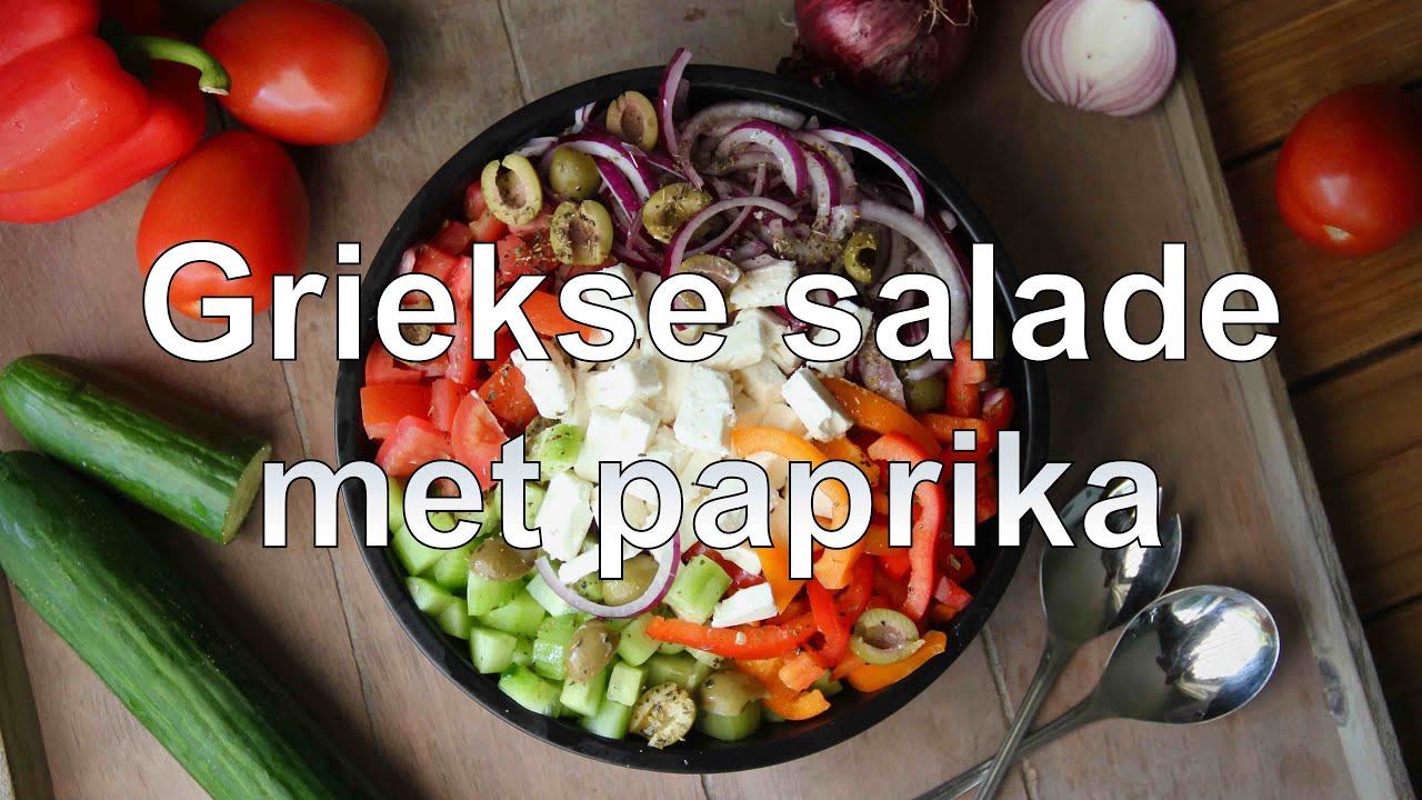 Griekse salade met paprika recept