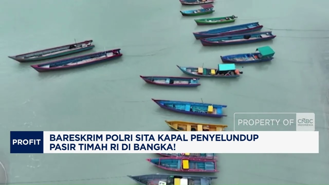 Bareskrim Polri Sita Kapal Penyelundup Pasir Timah RI di Bangka