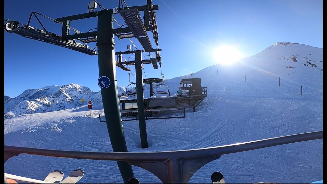 Piste ski & panorama Saint Gervais Mont Blanc. Pistes rouge: Chamois, Chevreuil, Joux et Rare