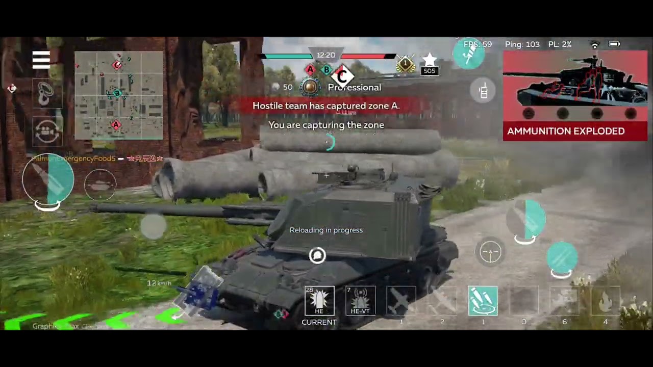 War Thunder Mobile AuF1 gameplay test on Xiaomi Poco X6 Pro.