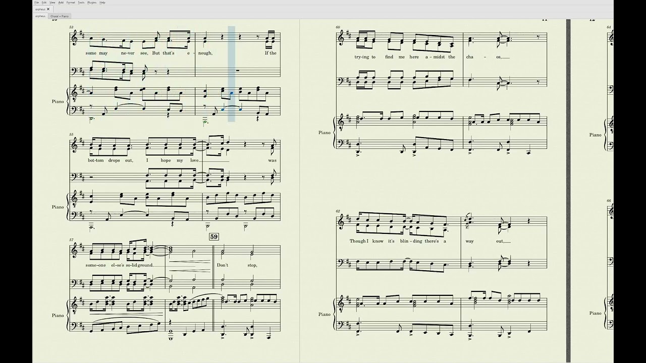 Sara Bareilles - Orpheus (SATB + piano transcription)