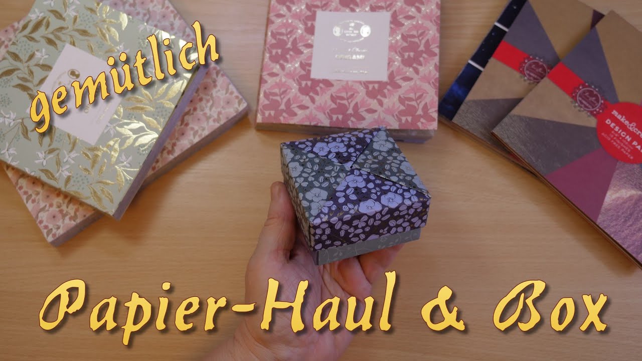 Origami-Papier aus England & Schachtel basteln