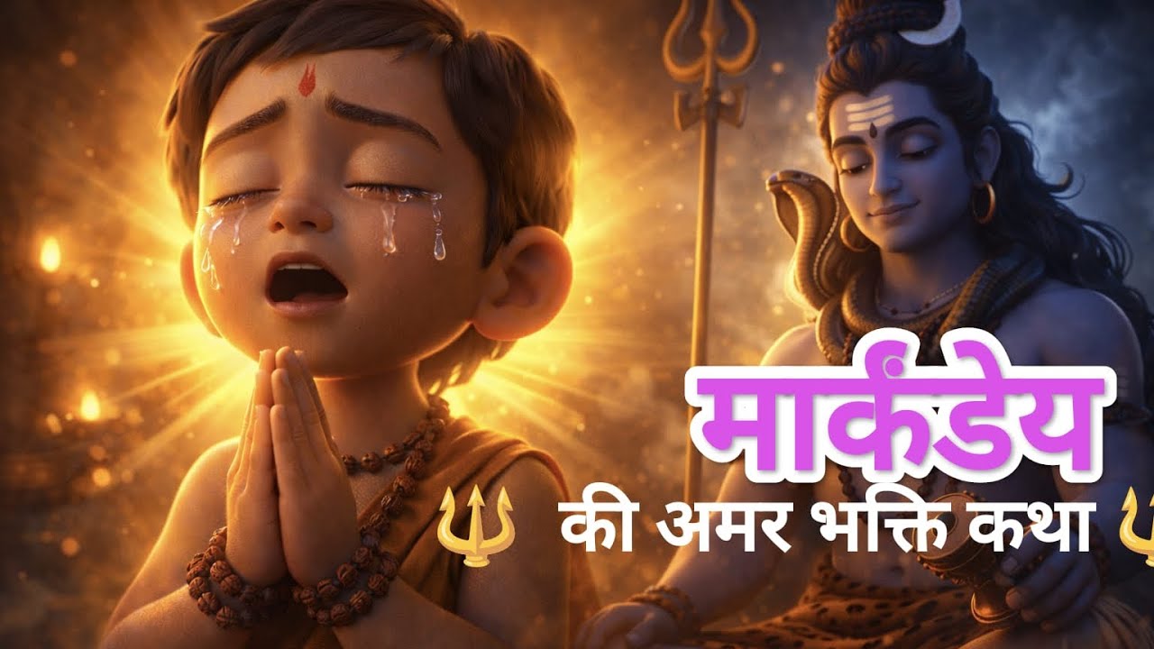 🔱 Markandeya की अमर भक्ति कथा !!🔱भगवान शिव की कृपा से मृत्यु पर विजय की पौराणिक कहानी #subscribe