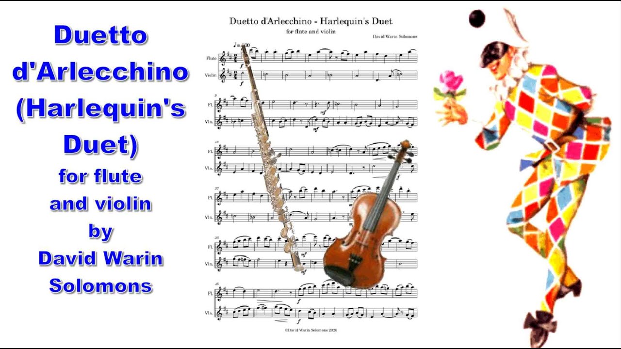 Duetto d'Arlecchino (Harlequin's duet) for flute and violin