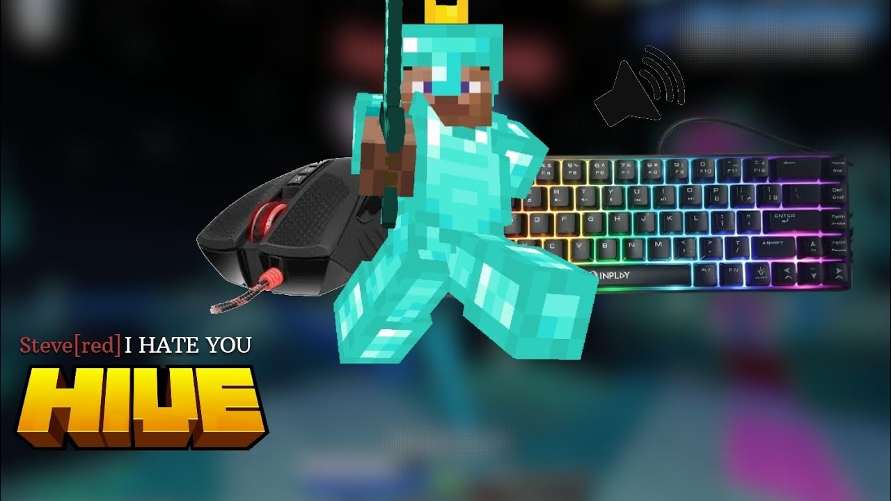 Making people rage quit on hive bedwars| keyboard and mouse sound ASMR 10