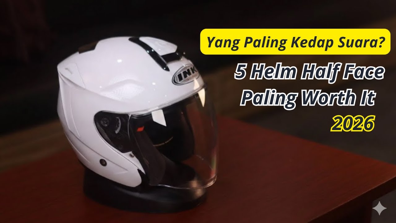 5 Helm Half Face Terbaik 2026 Murah, Berkualitas & Paling Aman!