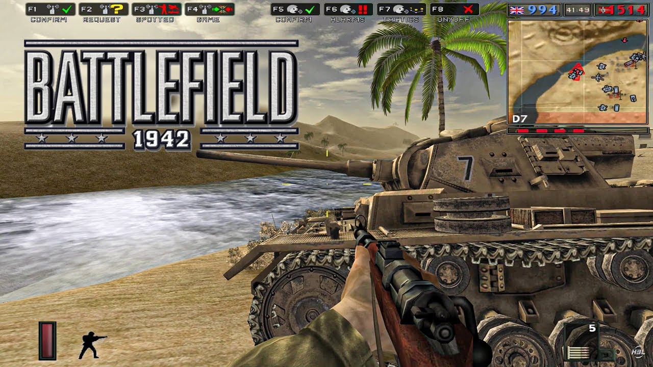 Battlefield 1942 Afrika Korps Panzers fighting - Forgotten Hope 0.7 Desert Rose