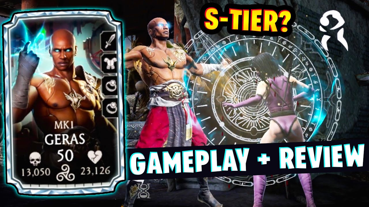 MK1 Geras Gameplay + Review in MK Mobile. Best Diamond Card In a LONG TIME!