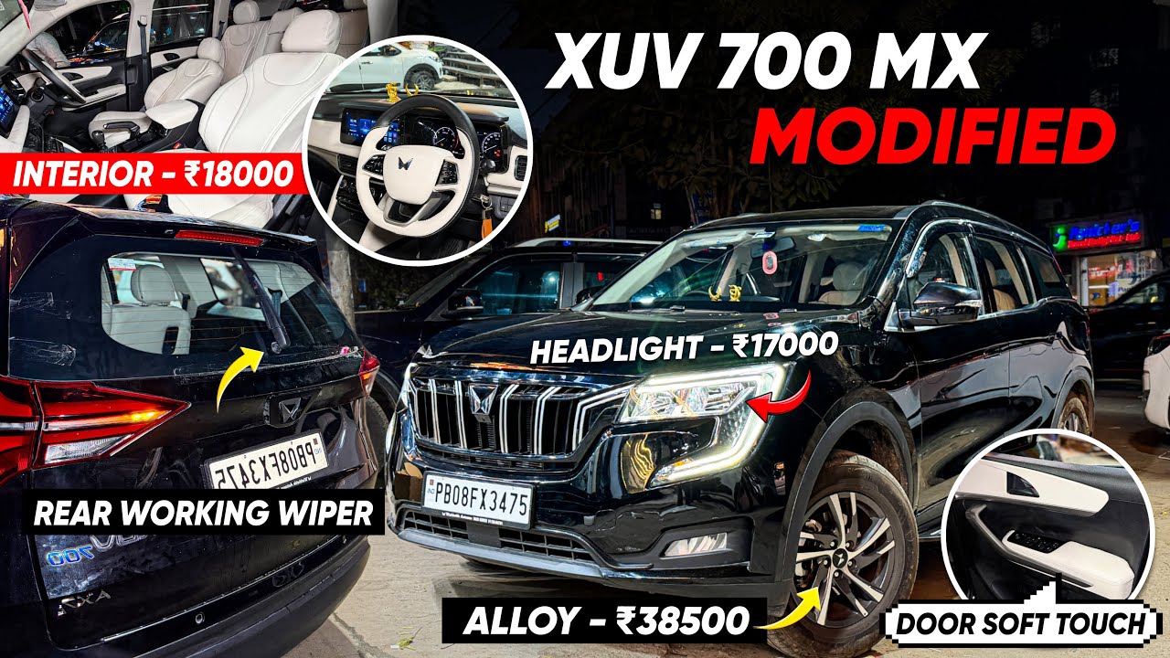 MAHINDRA XUV 700 MX MODIFIED WITH PRICE✅MAHINDRA XUV 700 BASE TO TOP MODIFICATION✅