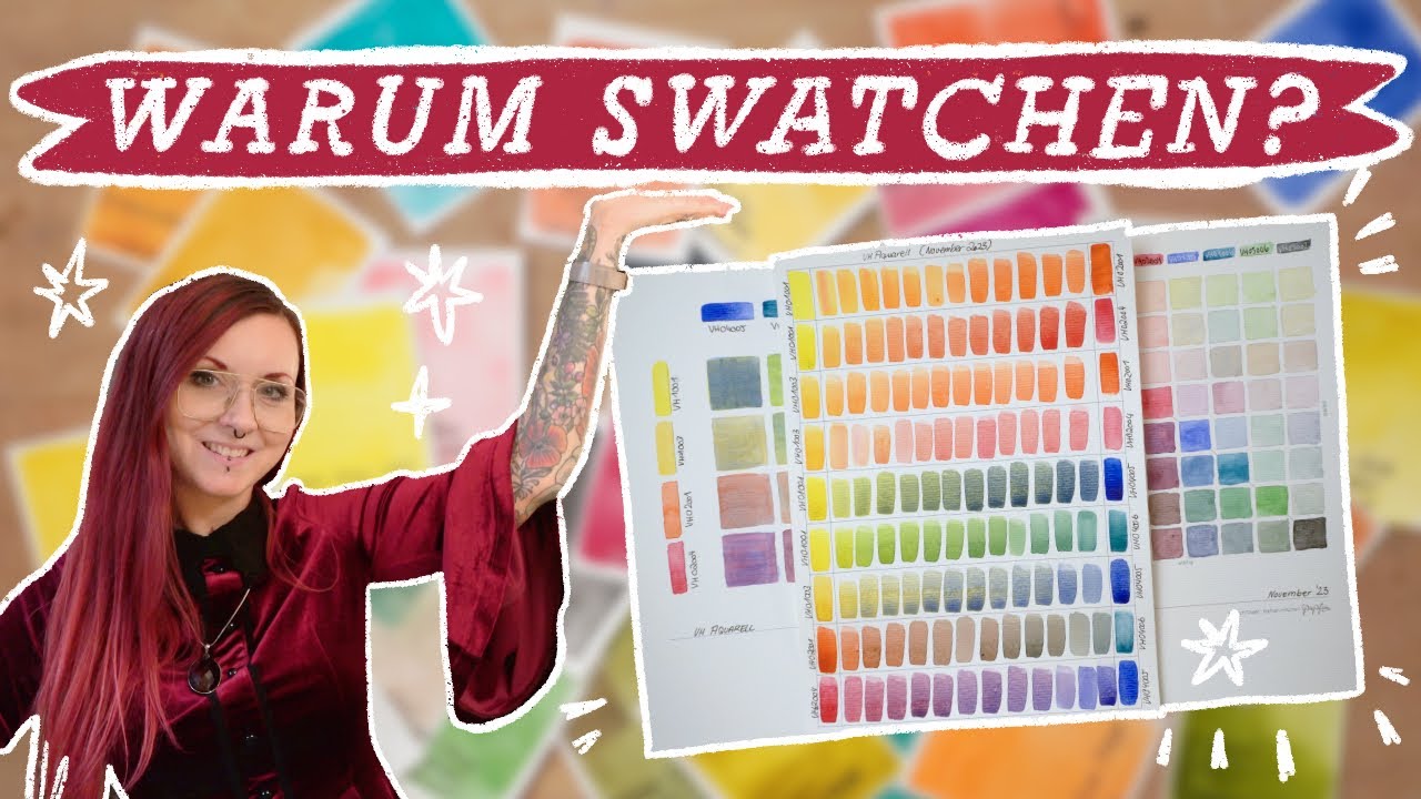 Farben mischen lernen + Farben kennenlernen durch Swatchen! Ich zeige euch 4 Möglichkeiten