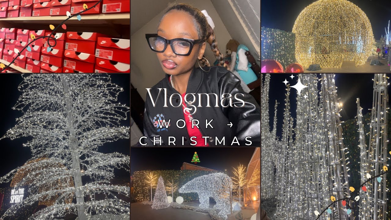 VLOGMAS | Work Day + Christmas Lights ✨🎄